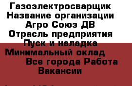 Газоэлектросварщик › Название организации ­ Агро-Союз ДВ › Отрасль предприятия ­ Пуск и наладка › Минимальный оклад ­ 55 000 - Все города Работа » Вакансии   